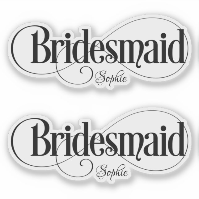 Sticker Bridesmaid Personnalisé (Devant)