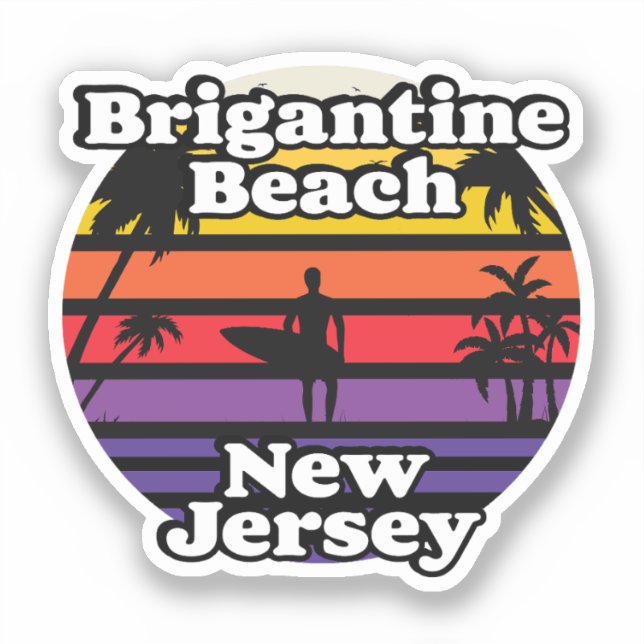 Sticker Brigantine Beach, New Jersey (Recto)