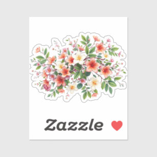Sticker Bright Spring Floral Bouquet