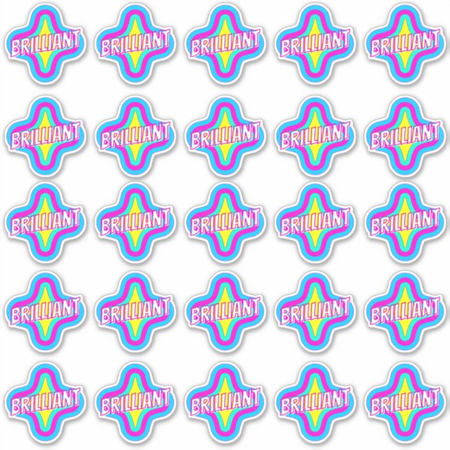 Sticker Brillant amusant mignon enseignant Récompense Comm (Devant)