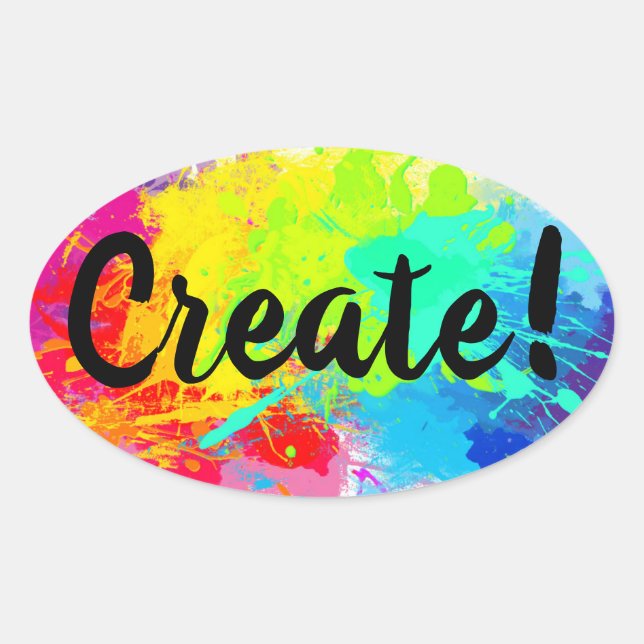 Sticker brillant avec des peintures à rayures (Devant)