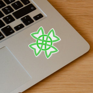 Sticker Brillant Vert Irlandais Loopé Celtic Knot Design