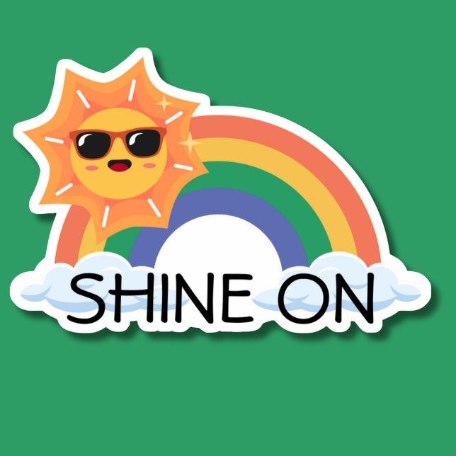 Sticker Briller Sur Arc-En-Ciel Motivationnel étanche (Créateur téléchargé)