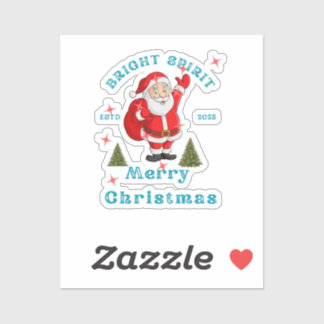 Sticker Bring the holiday cheer to life with Santa design