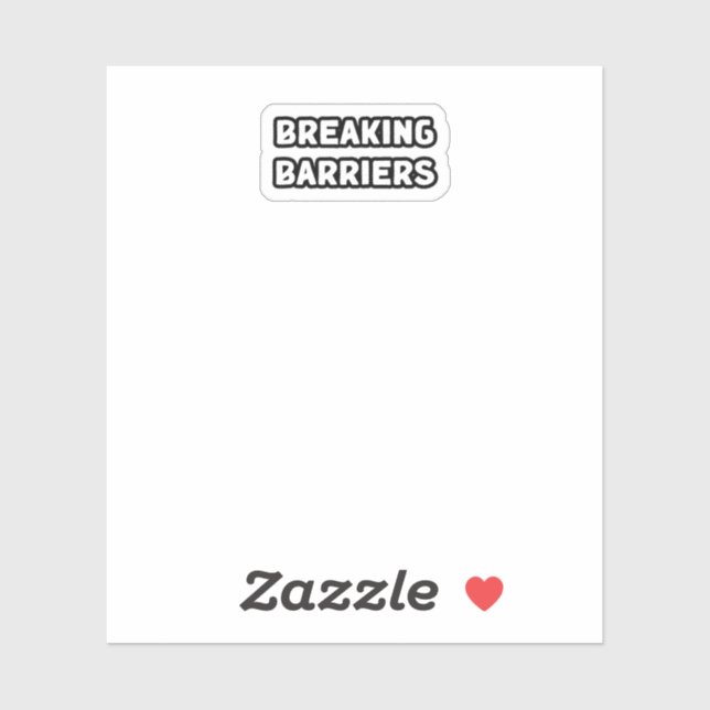 Sticker Briser les obstacles surmonter les obstacles perce (Feuille)