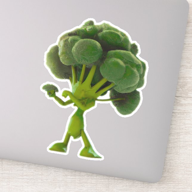 Sticker Broccoli Fun Fun Fighting - Quirk personna (Détail)