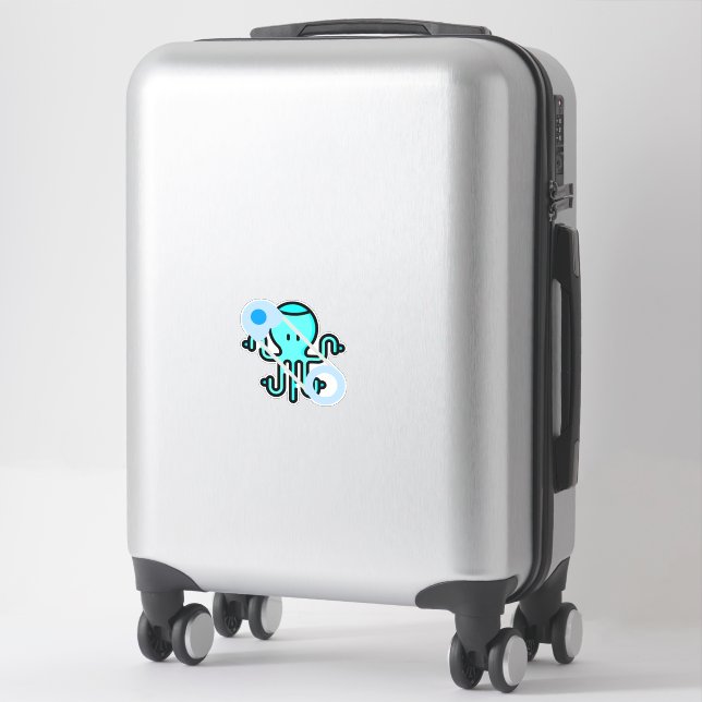 Sticker broche de sécurité bleue (Sur valise)