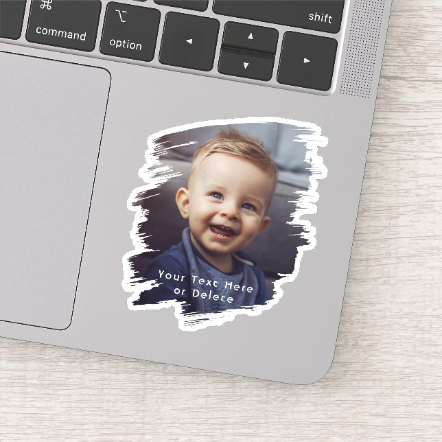 Sticker Brochures & Texte blanc simple mignon Photo Vinyl (Détail)