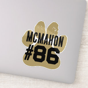 Sticker Bronze Gold et Black Player Numéro Empreinte