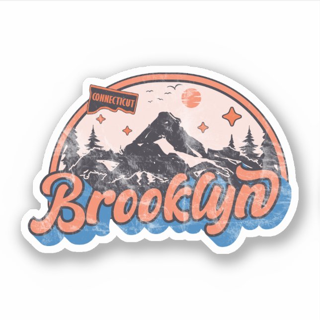 Sticker Brooklyn, Connecticut (Devant)
