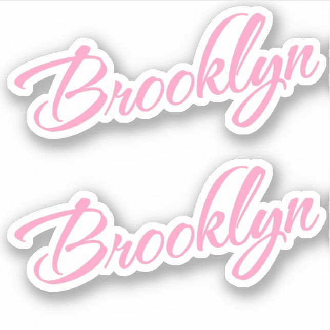 Sticker Brooklyn nom x2 vinyle (Devant)