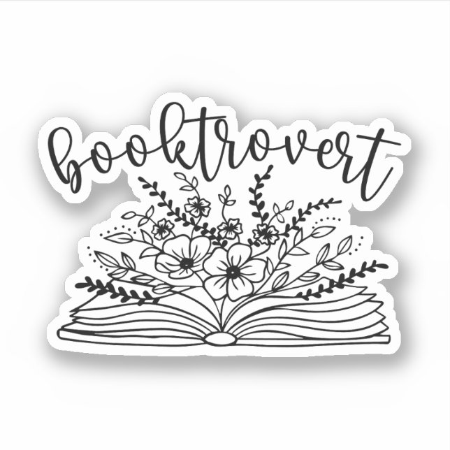 Sticker Brosse, Auteur de livre, ver de livre (Devant)