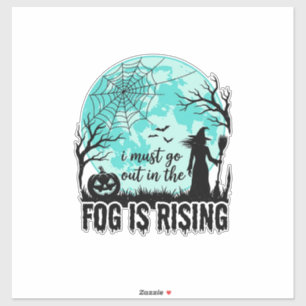 Sticker Brouillard d'Halloween est en hausse Sorcière Citr
