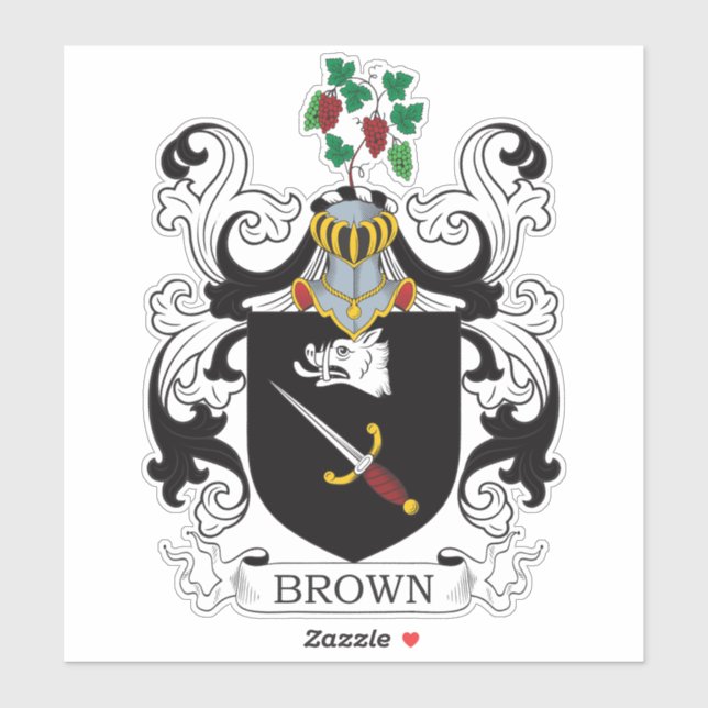 Sticker Brown crête de famille (Feuille)