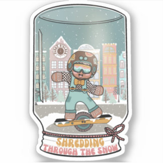 Sticker Broyage à travers l'autocollant à neige 1