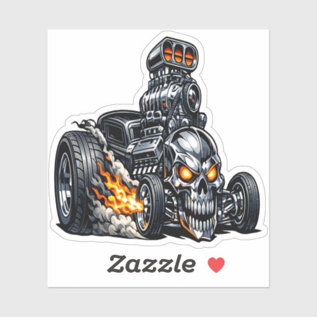 Sticker Broyeur de os Hot Rod (Feuille)