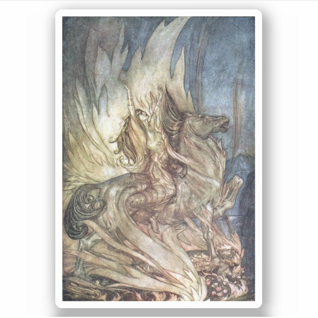 Sticker Brünnhilde et le bûcher funéraire de Siegfried (Devant)