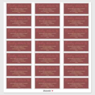 Sticker brushscript minimaliste & élégance Adresse du clie