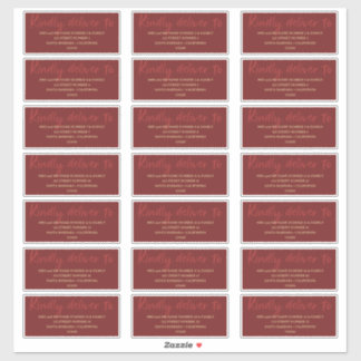 Sticker brushscript minimaliste & élégance Adresse du clie