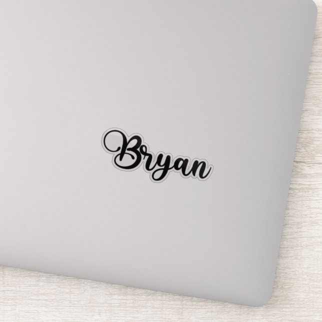 Sticker Bryan Name - Calligraphie manuscrite (Détail)
