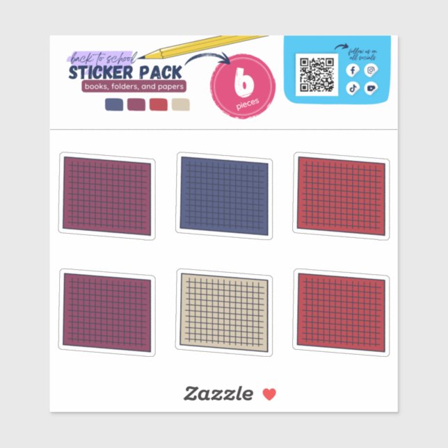 STICKER BTS - LIVRES, PAPIERS (GRAPH PAPER) (Feuille)