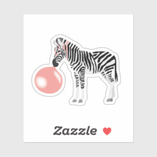 Sticker Buble Gum Zebra Blowbble