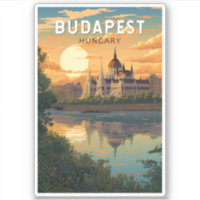 Budapest Hongrie Travel Art Vintage