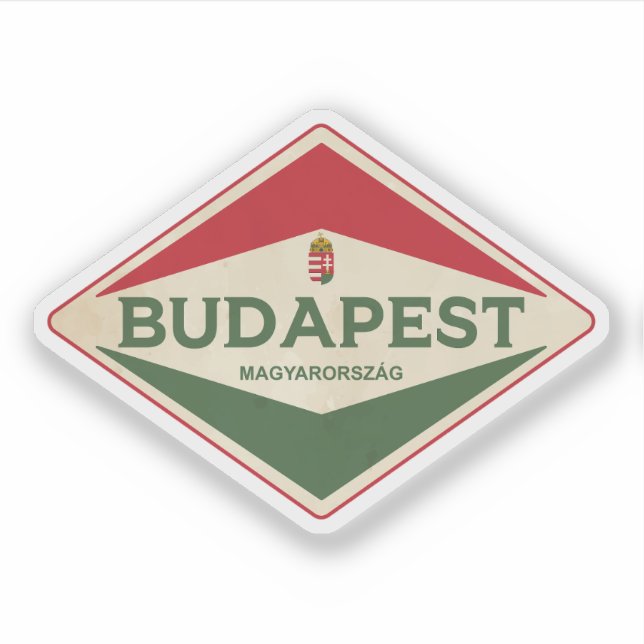 Sticker Budapest Hongrie Vintage (Devant)