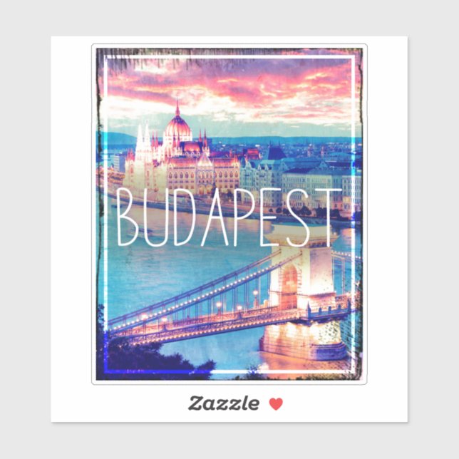 Sticker Budapest vintage (Feuille)