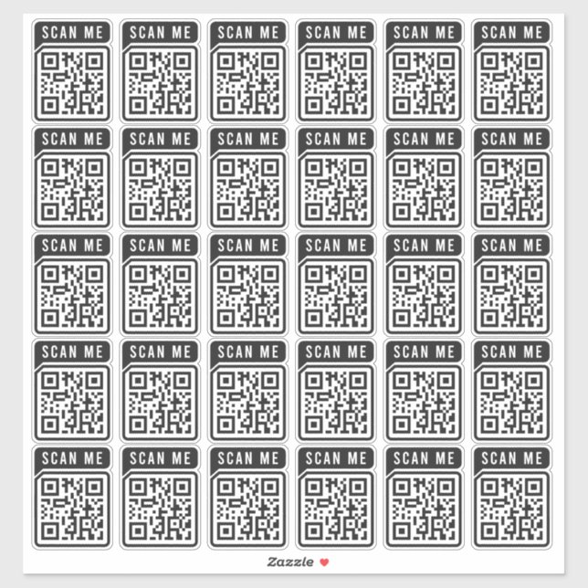 Sticker Budget Business Scan Me QR Code Moderne Simple (Feuille)