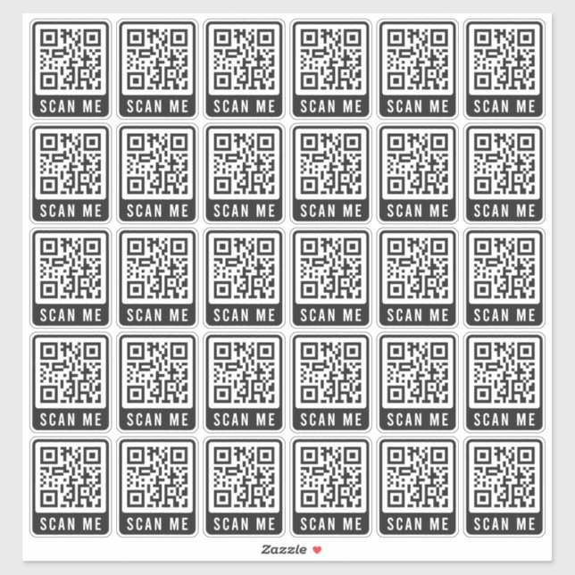 Sticker Budget Business Scan Me QR Code Moderne Simple (Feuille)
