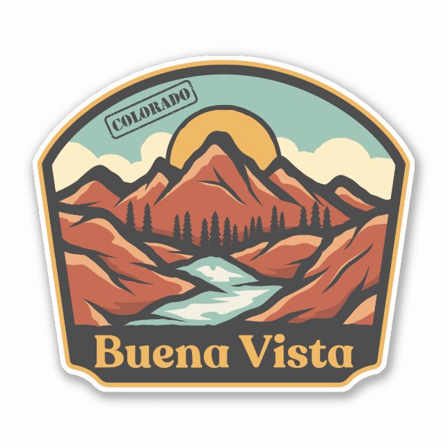 Sticker Buena Vista, Colorado (Devant)