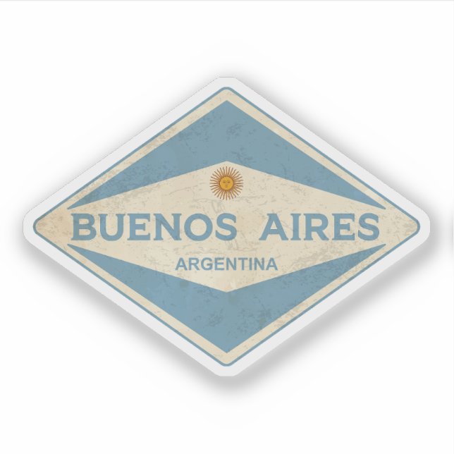 Sticker Buenos Aires Argentine Vintage (Devant)