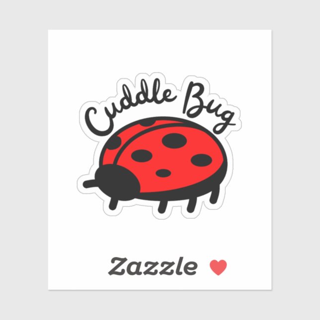 Sticker Bug de câlin Ladybug | Design agréable et conforta (Feuille)