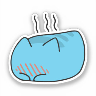 Sticker BugCat Capoo cat, Kawaii Comic Cat