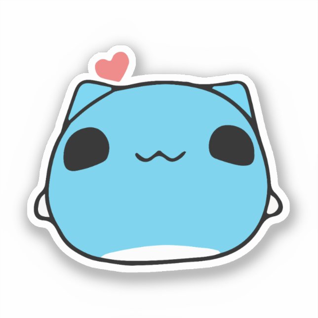 Sticker BugCat Capoo cat, Kawaii Comic Chat love (Recto)