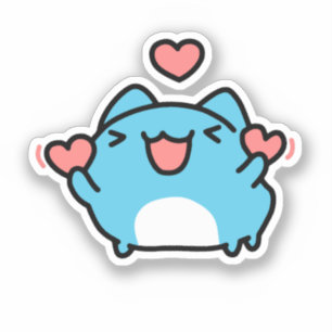 Sticker BugCat Capoo cat, Kawaii Comic Chat love