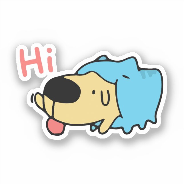 Sticker BugCat Capoo chat et chien, Kawaii Comic Chien de  (Recto)