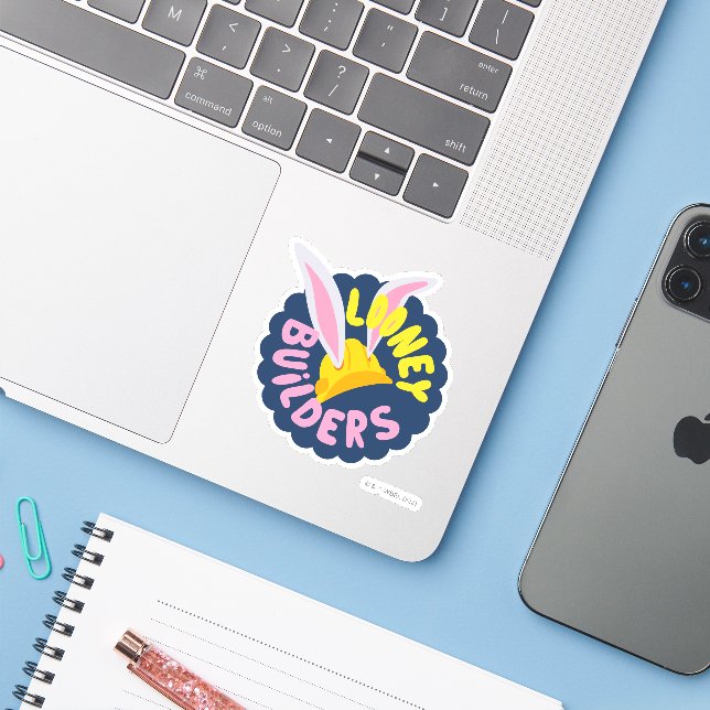 Sticker BUGS BUNNY BUILDERS™| Casque de chantier Logo à fe (Ordinateur portable avec iPhone)