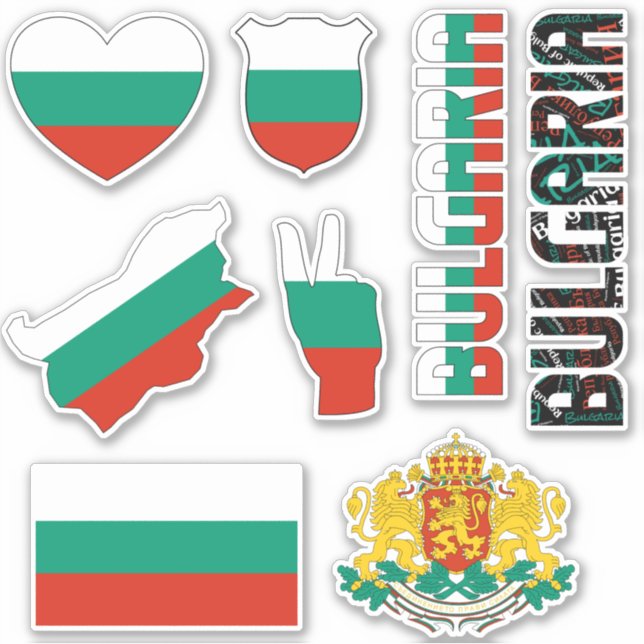 Sticker Bulgarie Extraordinaire Forme les symboles nationa (Devant)