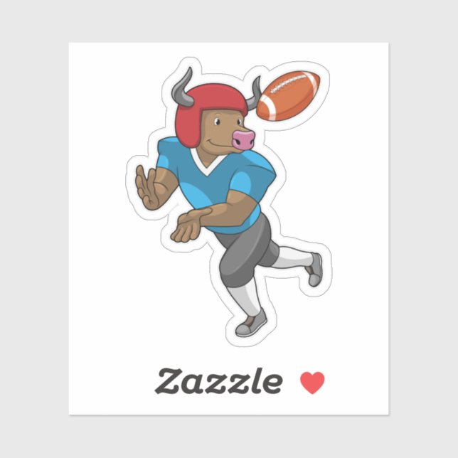 Sticker Bull dans le football (Feuille)