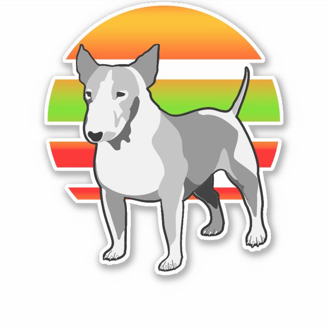 Sticker Bull Terrier (Devant)