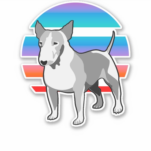 Sticker Bull Terrier (Devant)