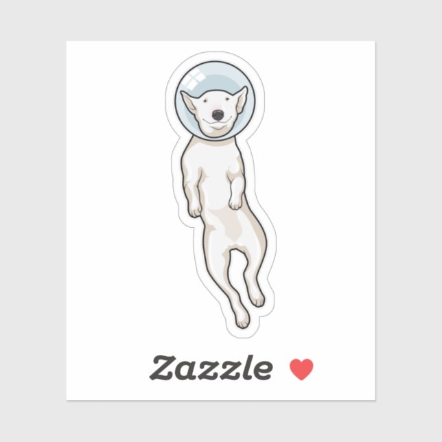 Sticker Bull Terrier Space (Feuille)