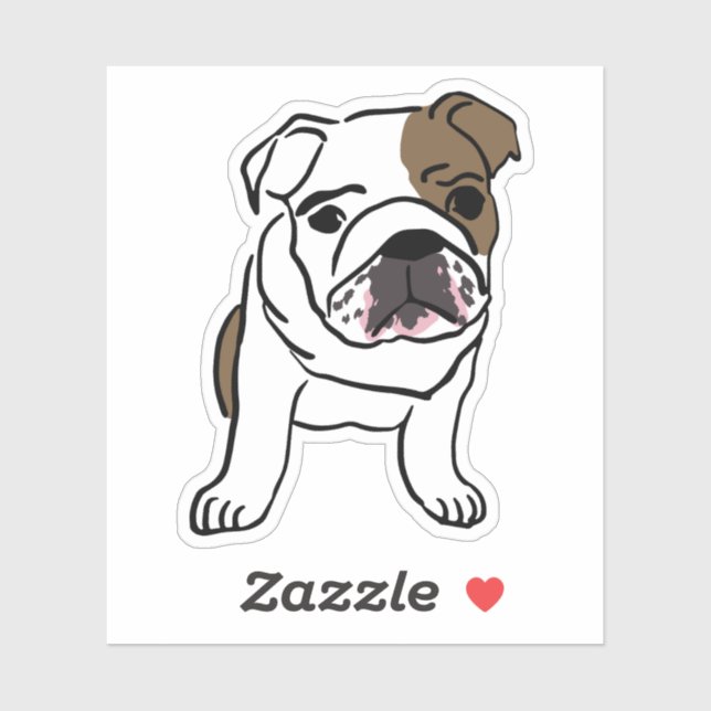 Sticker bulldog (Feuille)
