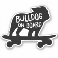 Bulldog à bord | Chien de Skateboard Cool