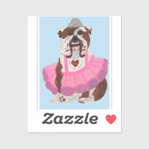 Sticker Bulldog Ballerine