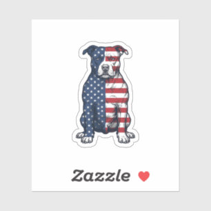 Sticker Bulldog Patriotique Gravure Vintage Design Vectori