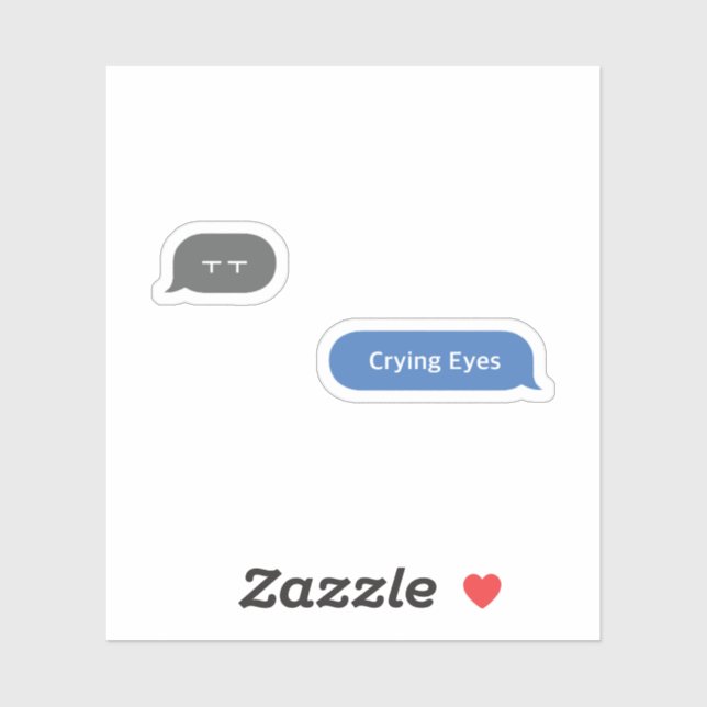 Sticker Bulle Conversation d'argot coréenne ㅜ ㅜ (Feuille)