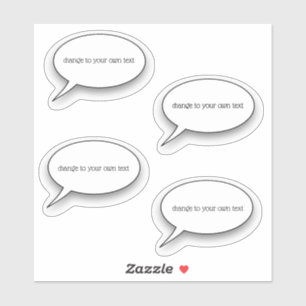Sticker Bulle Word avec votre propre texte